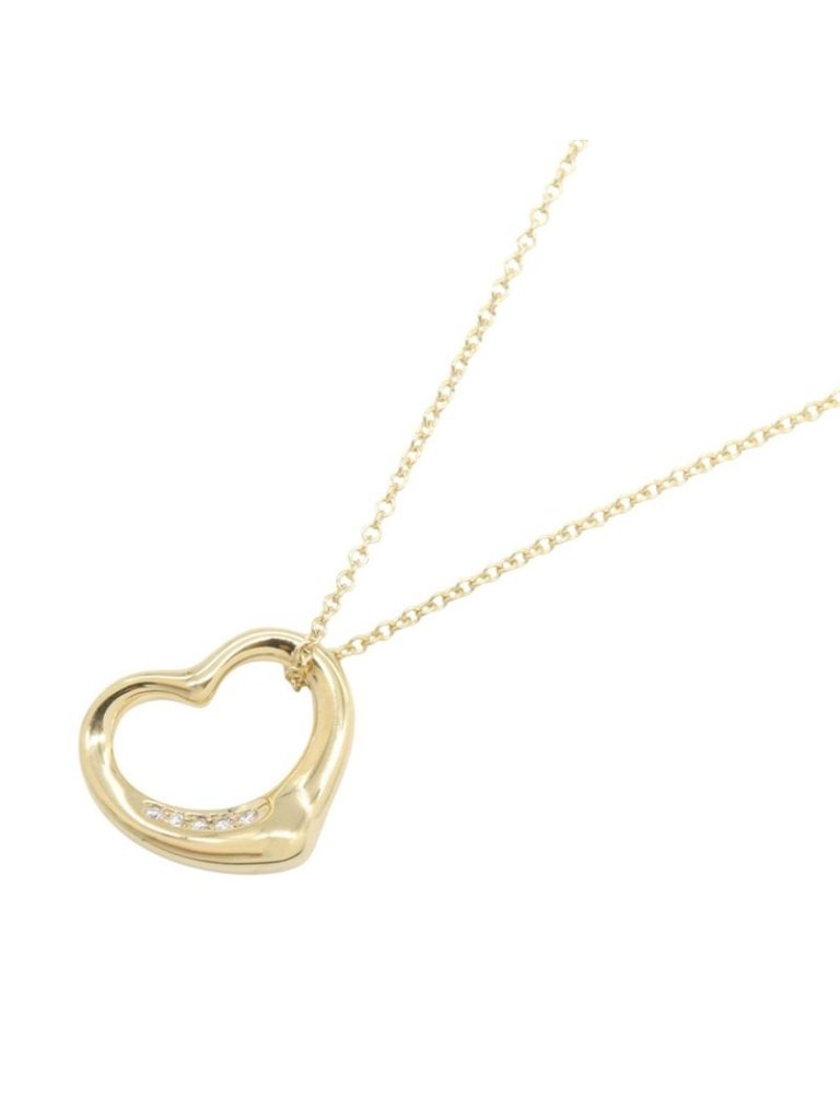 Tiffany & Co Necklace Open Heart 40.5 18k Diamond